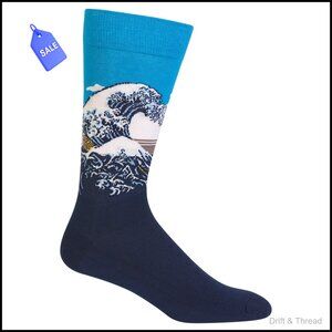Men's Artistic Crew Socks with Van Gogh Starry Night Design
